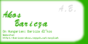 akos baricza business card